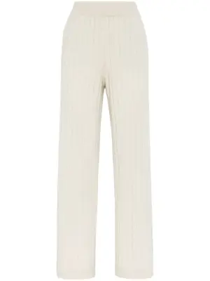 Кашемировые брюки в рубчик