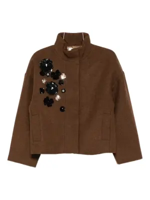 Куртка с цветочной аппликацией