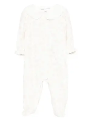 Пижама с воротником Питер Пэн и цветочным принтом