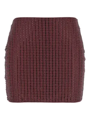 Юбка мини со стразами