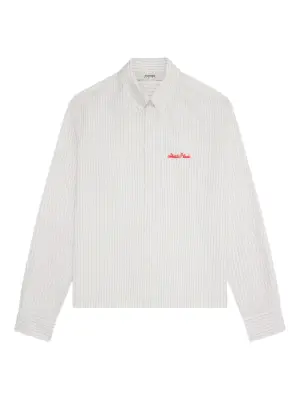 Рубашка в полоску с надписью Oxford Script