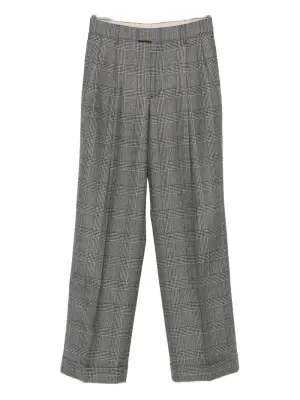 Клетчатые брюки со складками
