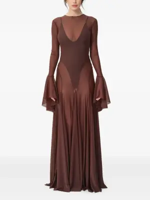 Длинное платье Sienna с расклешенными рукавами