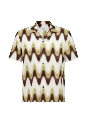 Приталенная рубашка с градиентом "волна"