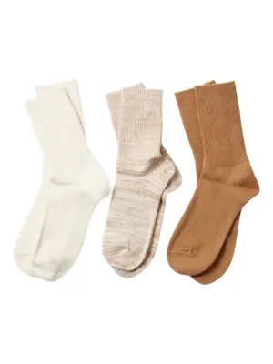 комплект из трех пар носков из органического хлопка