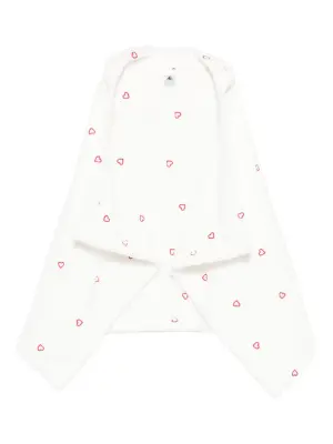 Халат с капюшоном и принтом