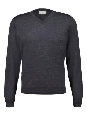 Джемпер с V-образным вырезом и длинными рукавами