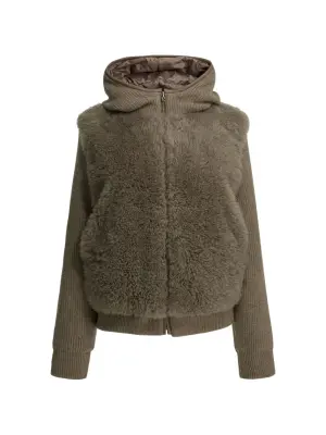 Стеганая куртка с капюшоном