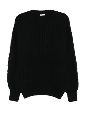 Свитер в рубчик с объемными рукавами