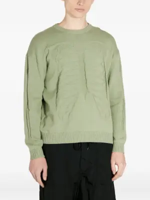 свитер с отделкой в рубчик