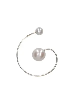 Серьга из желтого золота 14 карат с отделкой жемчугом