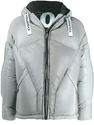 Пуховик с капюшоном и кулиской