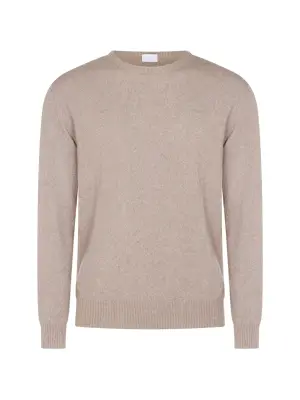 Свитшот с ребристой отделкой и круглым вырезом