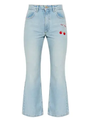 Джинсы с вышивкой