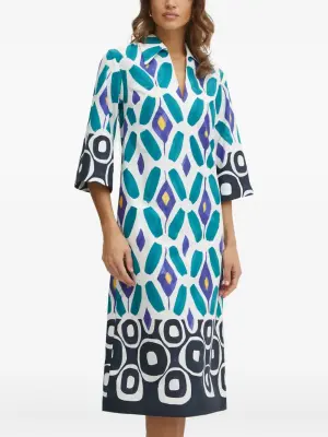 Платье-рубашка с принтом