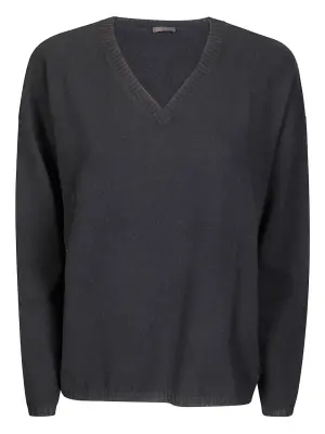 Кашемировый свитер с V-образным вырезом