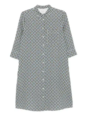 Платье-рубашка длины миди с геометричным принтом