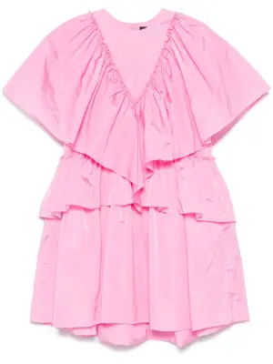 Платье мини с оборками