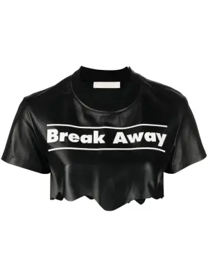 Укороченный кожаный топ Break Away