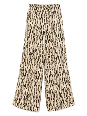 Брюки палаццо с анималистичным принтом