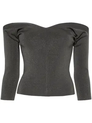 Трикотажный топ с люрексом