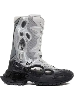 ботинки на шнуровке с сетчатыми вставками