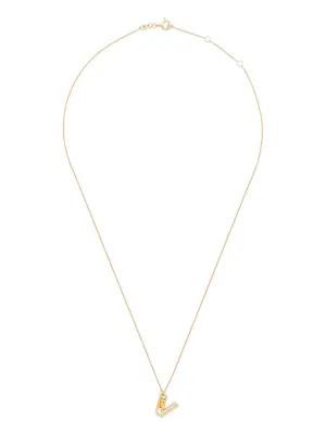 Колье Letra V из желтого золота с цитрином