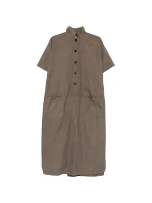 Хлопковое миди-платье на пуговицах