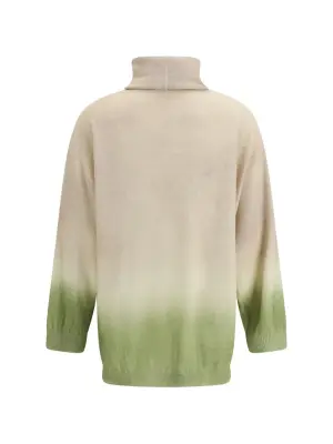 Градиентный свитер с воротником-гольф