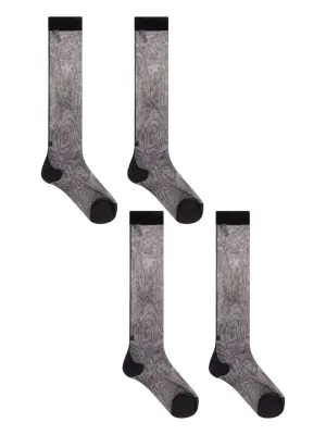 Комплект из трех пар полупрозрачных носков