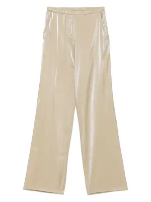 Брюки с эффектом металлик