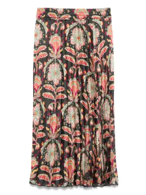 Юбка миди с принтом и складками