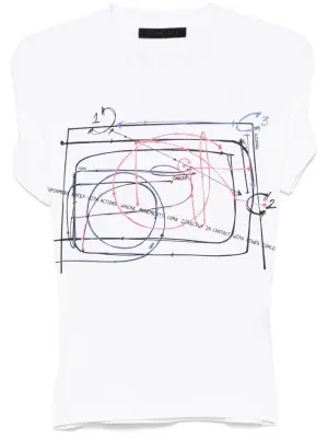 Футболка с эластичными бретелями и принтом