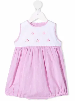 комбинезон в стиле колор-блок с вышивкой