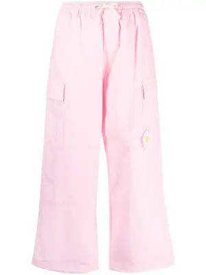 Брюки карго с цветочным узором