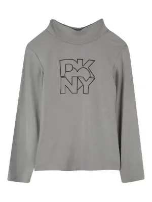 топ с высоким воротником и логотипом