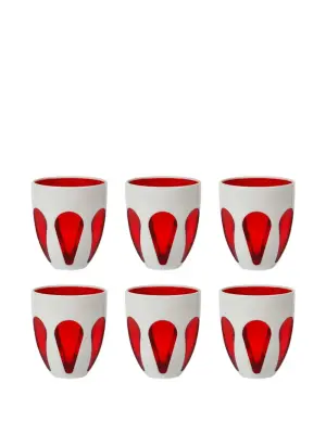 Набор Aqua из шести стаканов с узором