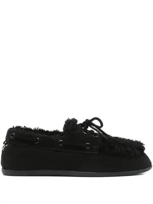 лоферы с отделкой из овчины