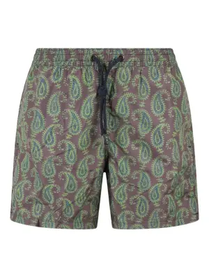 Paisley-print swim shorts
