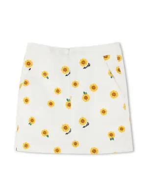 Юбка с цветочной вышивкой