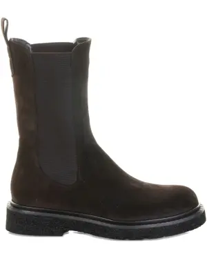 Замшевые ботинки челси с эластичными вставками