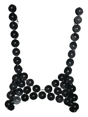 Кожаный бюстгальтер с люверсами