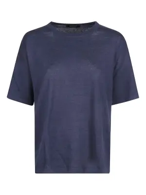 Льняная футболка с короткими рукавами