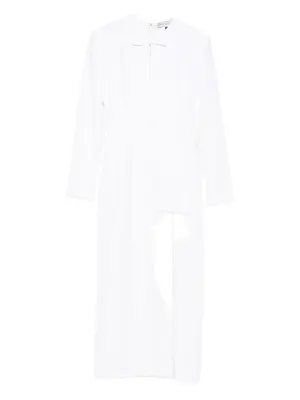 Платье макси с бантом и разрезом