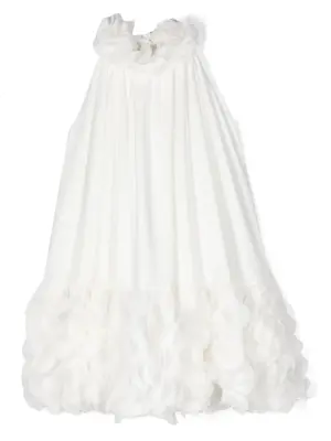 Креповое платье с кружевом