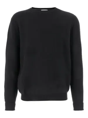 Свитер с круглым вырезом в рубчик