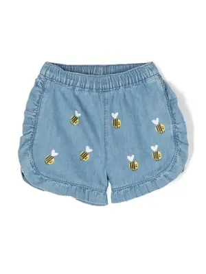 Джинсовые шорты с принтом