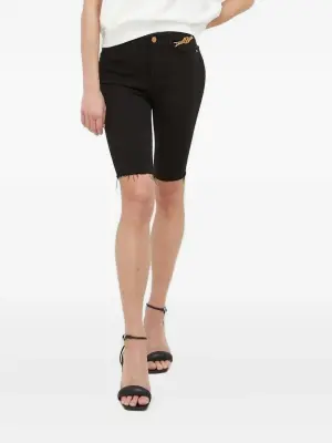 Джинсовые шорты с бахромой