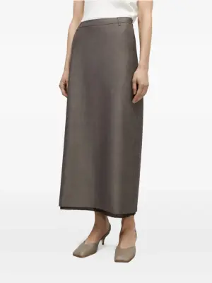 Макси-юбка с необработанным краем