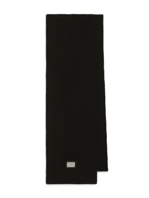 Шарф в рубчик с логотипом DG